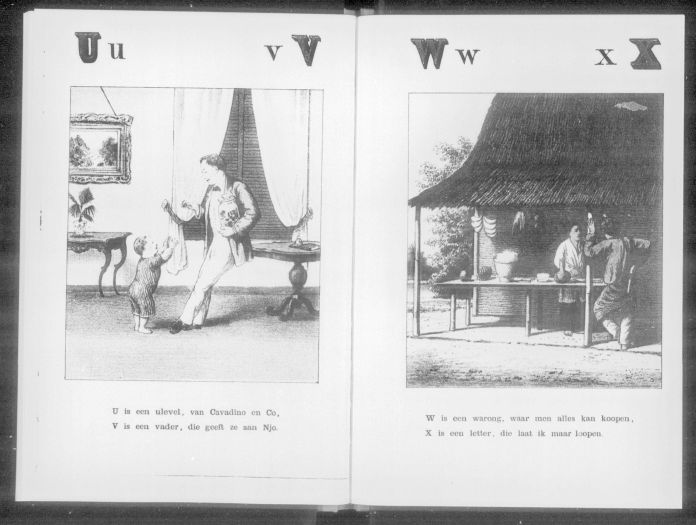 Page U/V from Het Aardige Indisch ABC, 1880